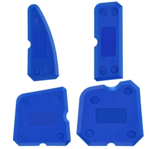 4pcs Caulking Tool Set Cement Scraper Sealant Remover for Shower Tile Grout Edge Removal Kitchen Bathroom Home Cleaning Spatula