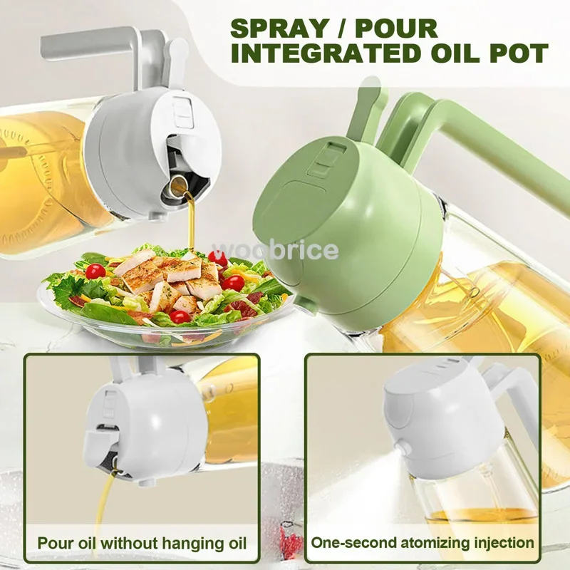 Oil Dispenser Seasoning Accessories Oil Cruet Bottle Oil Spray Kitchen Utensils for Kitchen Barbecue Oils Sprayer Container - Image 2