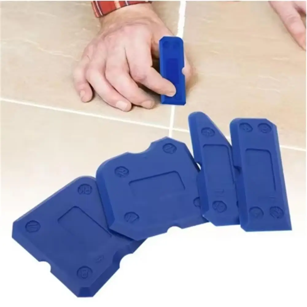 4pcs Caulking Tool Set Cement Scraper Sealant Remover for Shower Tile Grout Edge Removal Kitchen Bathroom Home Cleaning Spatula - Image 3